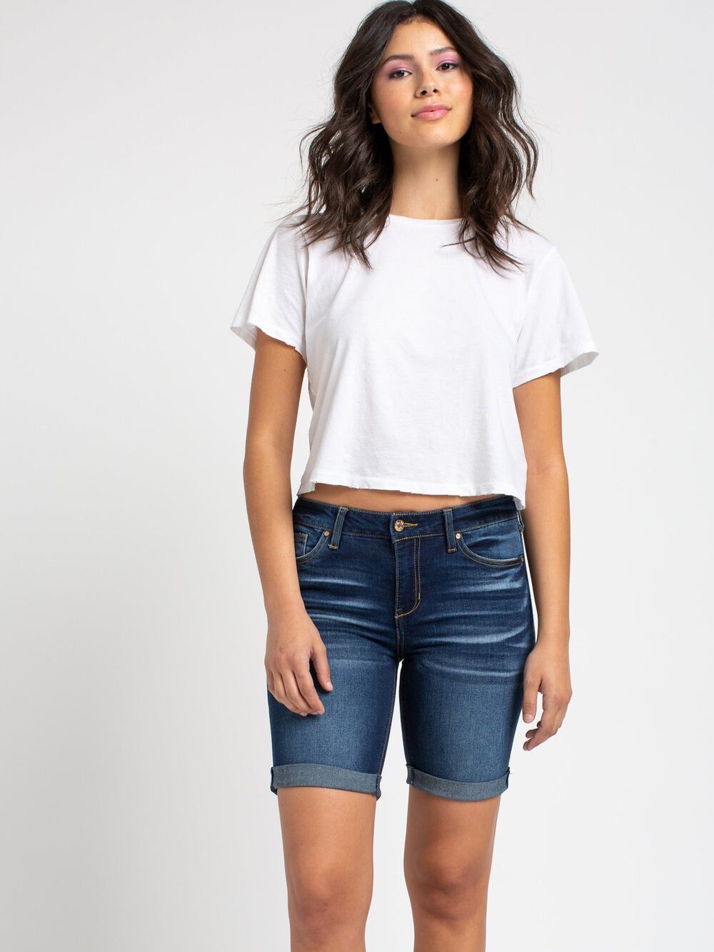 Celebrity Pink Girl's Denim Jean Bermuda Shorts 7